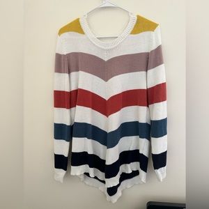 Multi-Colored Striped Sweater